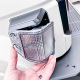 70 Series Landcruisers’ Clear Front Corner Indicator Lenses (Pair)